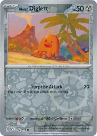 Alolan Diglett 122/191 (SV08: Surging Sparks)  - Reverse Holofoil | Good Games Adelaide SA