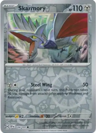 Skarmory 124/191 (SV08: Surging Sparks)  - Reverse Holofoil | Good Games Adelaide SA