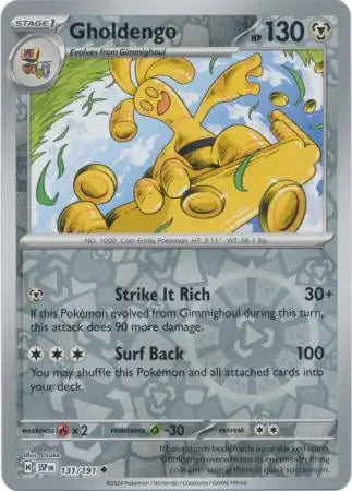 Gholdengo 131/191 (SV08: Surging Sparks)  - Reverse Holofoil | Good Games Adelaide SA
