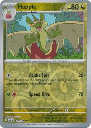 Flapple 139/191 (SV08: Surging Sparks)  - Reverse Holofoil | Good Games Adelaide SA