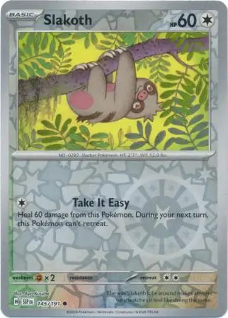 Slakoth 145 191 145/191 (SV08: Surging Sparks)  - Reverse Holofoil | Good Games Adelaide SA