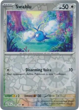 Swablu 148/191 (SV08: Surging Sparks)  - Reverse Holofoil | Good Games Adelaide SA