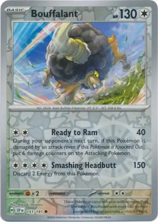 Bouffalant 151/191 (SV08: Surging Sparks)  - Reverse Holofoil | Good Games Adelaide SA