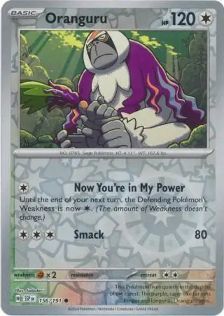Oranguru 156/191 (SV08: Surging Sparks)  - Reverse Holofoil | Good Games Adelaide SA