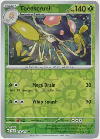 Toedscruel 018/142 (SV07: Stellar Crown)  - Reverse Holofoil | Good Games Adelaide SA