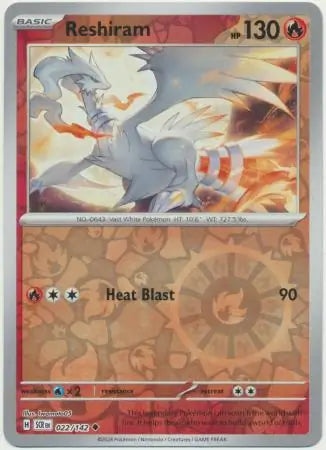 Reshiram 022/142 (SV07: Stellar Crown)  - Reverse Holofoil | Good Games Adelaide SA