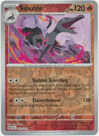 Salazzle 024/142 (SV07: Stellar Crown)  - Reverse Holofoil | Good Games Adelaide SA