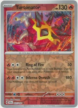 Turtonator 025/142 (SV07: Stellar Crown)  - Reverse Holofoil | Good Games Adelaide SA