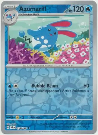 Azumarill 034/142 (SV07: Stellar Crown)  - Reverse Holofoil | Good Games Adelaide SA