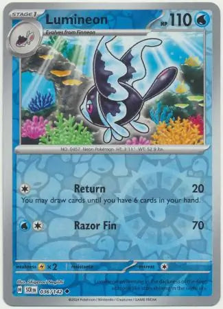 Lumineon 036/142 (SV07: Stellar Crown)  - Reverse Holofoil | Good Games Adelaide SA