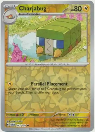 Charjabug 052/142 (SV07: Stellar Crown)  - Reverse Holofoil | Good Games Adelaide SA