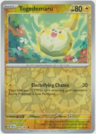 Togedemaru 054/142 (SV07: Stellar Crown)  - Reverse Holofoil | Good Games Adelaide SA