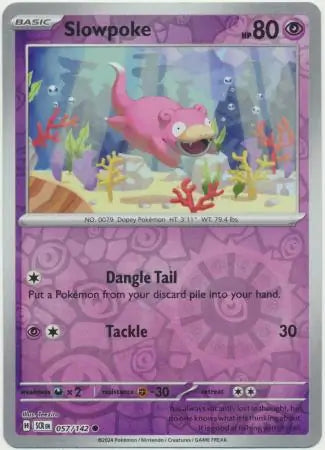 Slowpoke 057/142 (SV07: Stellar Crown)  - Reverse Holofoil | Good Games Adelaide SA