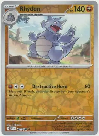 Rhydon 075/142 (SV07: Stellar Crown)  - Reverse Holofoil | Good Games Adelaide SA