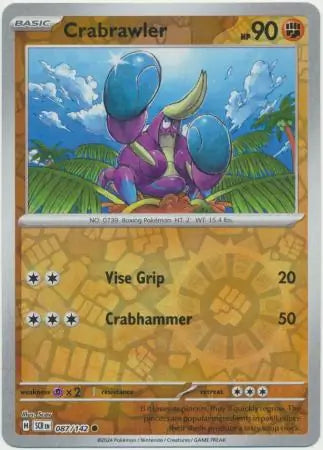 Crabrawler 087/142 (SV07: Stellar Crown)  - Reverse Holofoil | Good Games Adelaide SA