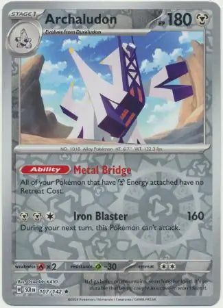 Archaludon 107/142 (SV07: Stellar Crown)  - Reverse Holofoil | Good Games Adelaide SA
