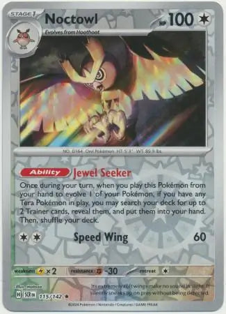Noctowl 115/142 (SV07: Stellar Crown)  - Reverse Holofoil | Good Games Adelaide SA
