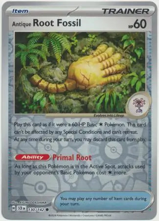 Antique Root Fossil 130/142 (SV07: Stellar Crown)  - Reverse Holofoil | Good Games Adelaide SA