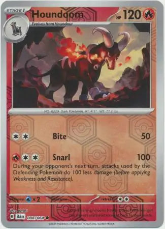 Houndoom 008/064 (SV: Shrouded Fable)  - Reverse Holofoil | Good Games Adelaide SA
