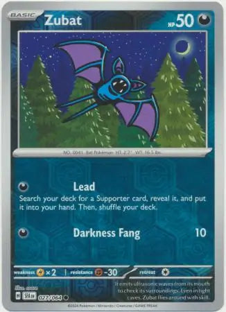 Zubat 027/064 (SV: Shrouded Fable)  - Reverse Holofoil | Good Games Adelaide SA