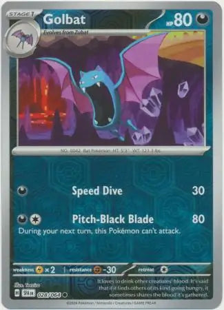 Golbat 028/064 (SV: Shrouded Fable)  - Reverse Holofoil | Good Games Adelaide SA