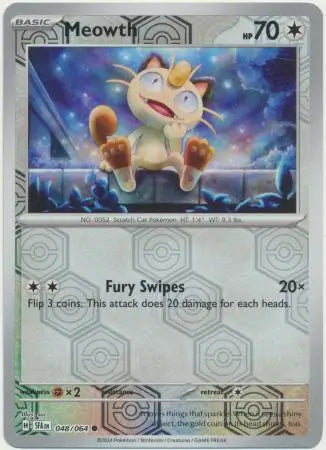 Meowth 048/064 (SV: Shrouded Fable)  - Reverse Holofoil | Good Games Adelaide SA