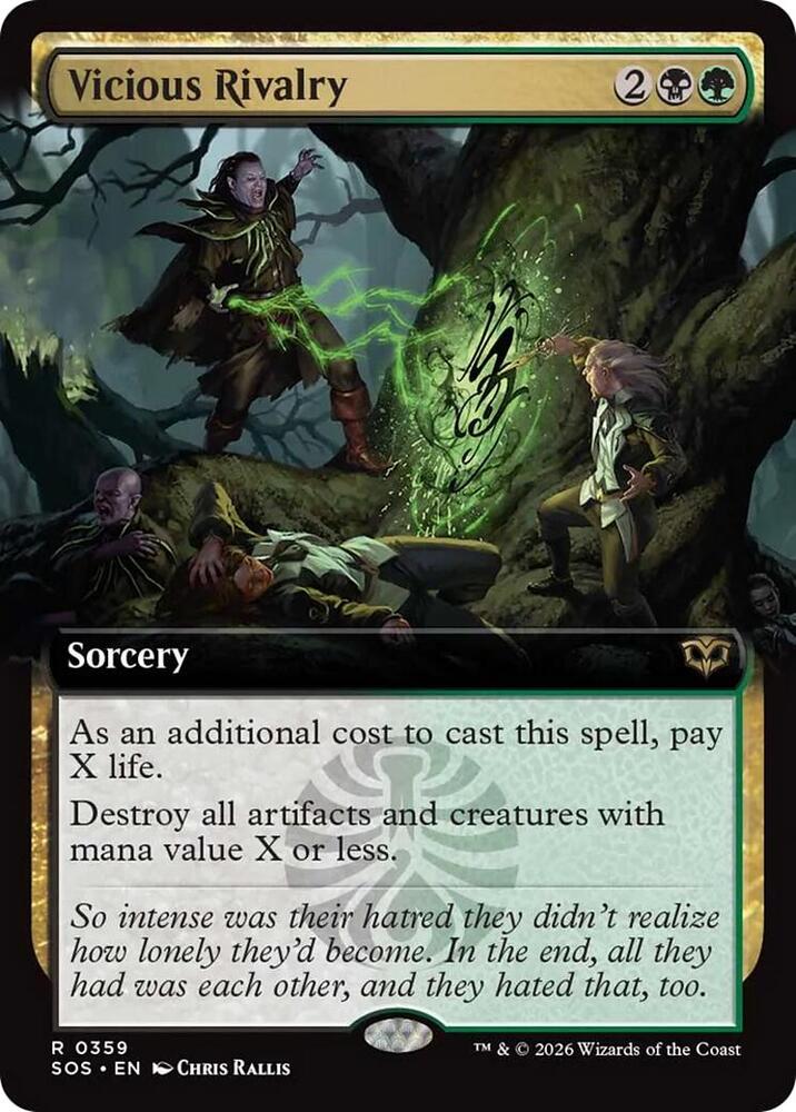 Vicious Rivalry Extended Art 359 (Secrets of Strixhaven)  - Foil | Good Games Adelaide SA