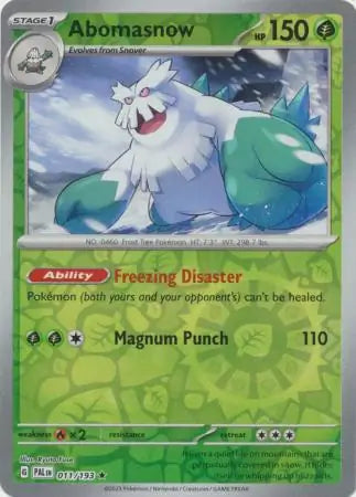 Abomasnow 011/193 (SV02: Paldea Evolved)  - Reverse Holofoil | Good Games Adelaide SA