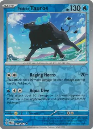 Paldean Tauros 041/193 (SV02: Paldea Evolved)  - Reverse Holofoil | Good Games Adelaide SA