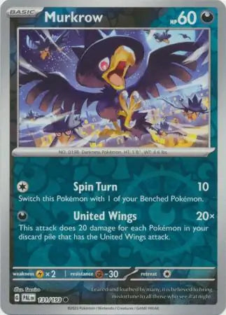 Murkrow 131/193 (SV02: Paldea Evolved)  - Reverse Holofoil | Good Games Adelaide SA