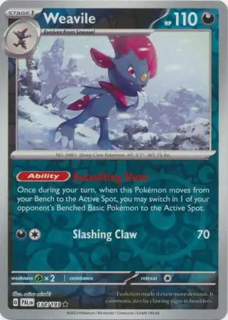 Weavile 134/193 (SV02: Paldea Evolved)  - Reverse Holofoil | Good Games Adelaide SA