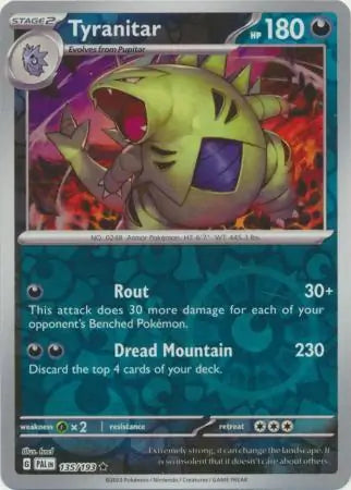 Tyranitar 135/193 (SV02: Paldea Evolved)  - Reverse Holofoil | Good Games Adelaide SA