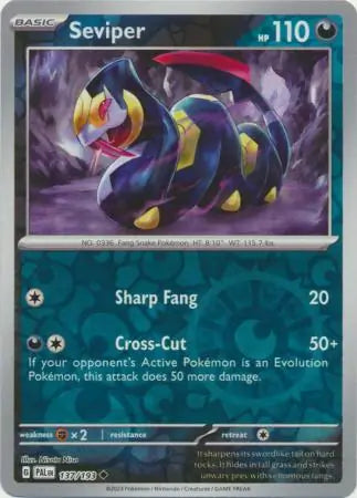 Seviper 137/193 (SV02: Paldea Evolved)  - Reverse Holofoil | Good Games Adelaide SA