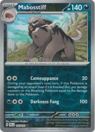 Mabosstiff 143/193 (SV02: Paldea Evolved)  - Reverse Holofoil | Good Games Adelaide SA