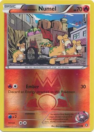 Team Magma's Numel 1/34 (Double Crisis)  - Reverse Holofoil | Good Games Adelaide SA