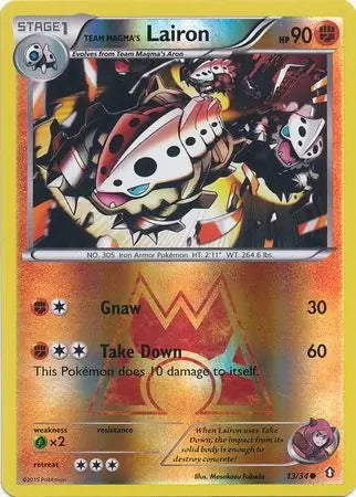 Team Magma's Lairon 13/34 (Double Crisis)  - Reverse Holofoil | Good Games Adelaide SA