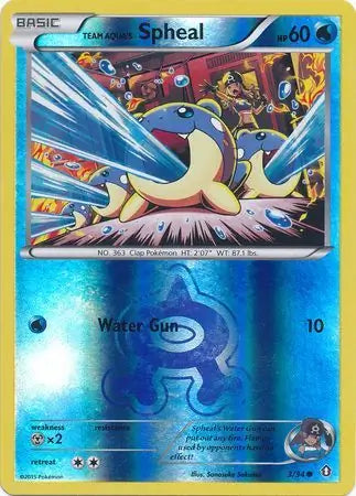 Team Aqua's Spheal 3/34 (Double Crisis)  - Reverse Holofoil | Good Games Adelaide SA