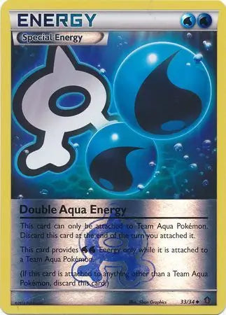 Double Aqua Energy 33/34 (Double Crisis)  - Reverse Holofoil | Good Games Adelaide SA