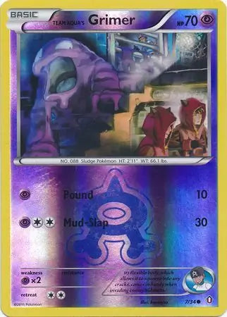 Team Aqua's Grimer 7/34 (Double Crisis)  - Reverse Holofoil | Good Games Adelaide SA