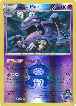 Team Aqua's Muk 8/34 (Double Crisis)  - Reverse Holofoil | Good Games Adelaide SA