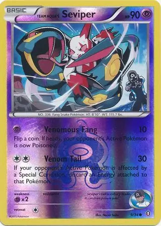 Team Aqua's Seviper 9/34 (Double Crisis)  - Reverse Holofoil | Good Games Adelaide SA