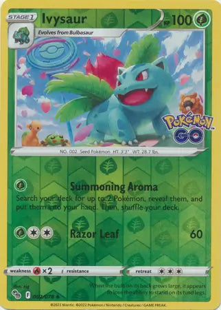 Ivysaur 002/078 (Pokemon GO)  - Reverse Holofoil | Good Games Adelaide SA