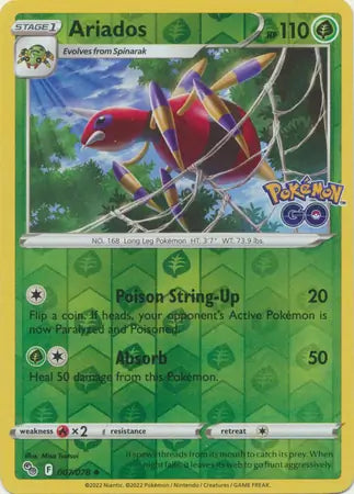 Ariados 007/078 (Pokemon GO)  - Reverse Holofoil | Good Games Adelaide SA