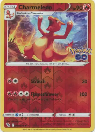 Charmeleon 009/078 (Pokemon GO)  - Reverse Holofoil | Good Games Adelaide SA