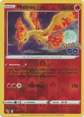 Moltres 012/078 (Pokemon GO)  - Reverse Holofoil | Good Games Adelaide SA