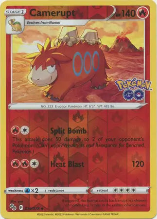 Camerupt 014/078 (Pokemon GO)  - Reverse Holofoil | Good Games Adelaide SA