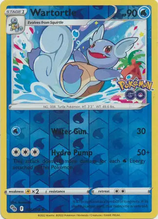 Wartortle 016/078 (Pokemon GO)  - Reverse Holofoil | Good Games Adelaide SA