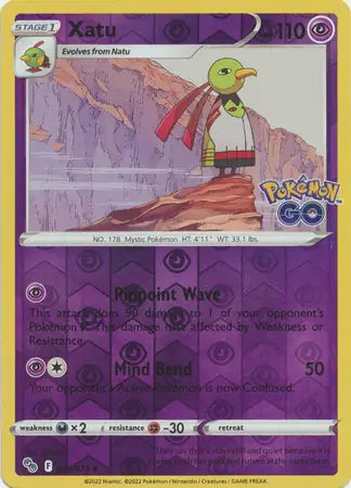 Xatu 033/078 (Pokemon GO)  - Reverse Holofoil | Good Games Adelaide SA