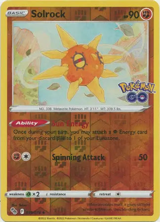 Solrock 039/078 (Pokemon GO)  - Reverse Holofoil | Good Games Adelaide SA