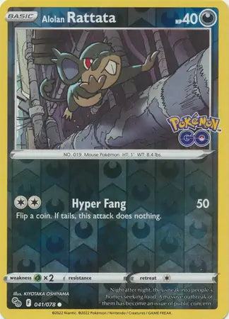 Alolan Rattata 041/078 (Pokemon GO)  - Reverse Holofoil | Good Games Adelaide SA